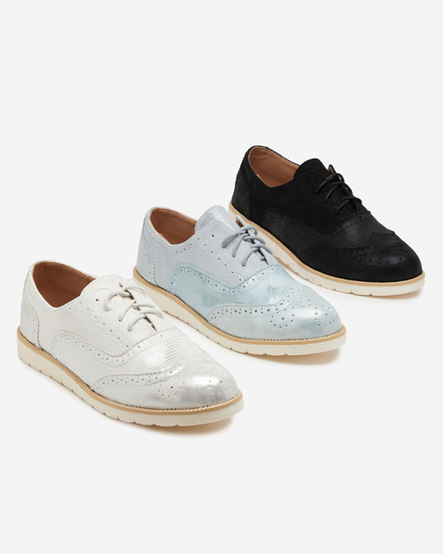 Блакитні жіночі туфлі на шнурівці Isdiohra