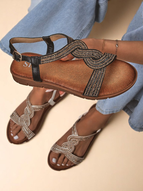 Royalfashion Жіночі сандалі з декоративними ремінцями Aria Shine