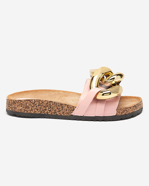 Жіночі рожеві тапочки з декором Sofig-Footwear