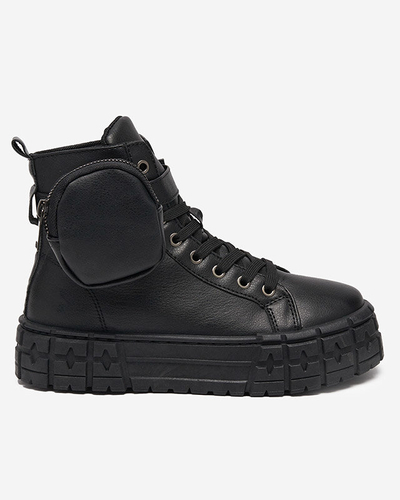 Жіноче спортивне взуття з еко-шкіри чорного кольору Kolibs