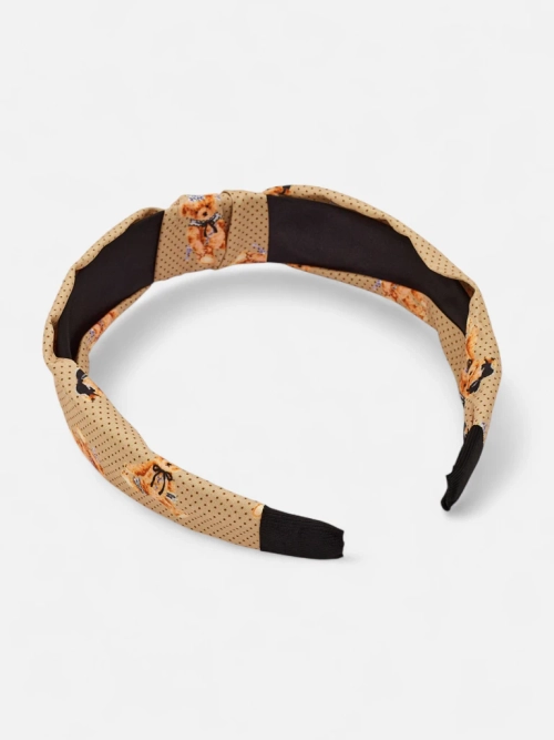 Royalfashion Пов'язка на волосся з плетінням у горошок і ведмедики