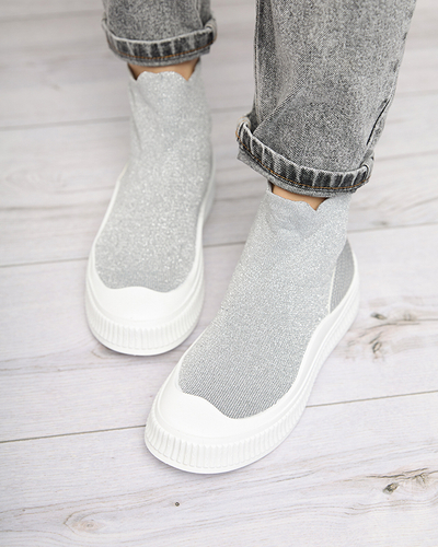 Stříbrné dámské tenisky Bejoko - obuv