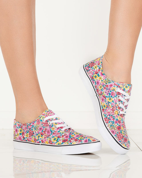 OUTLET Рожеві жіночі кросівки з квітами Sertoli - Взуття