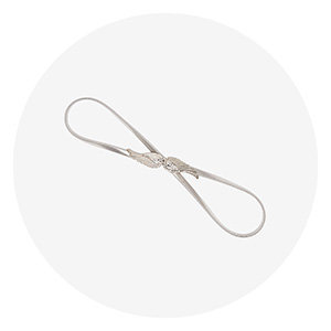 Dámský stříbrný závěsný popruh s ozdobnou sponou - Příslušenství