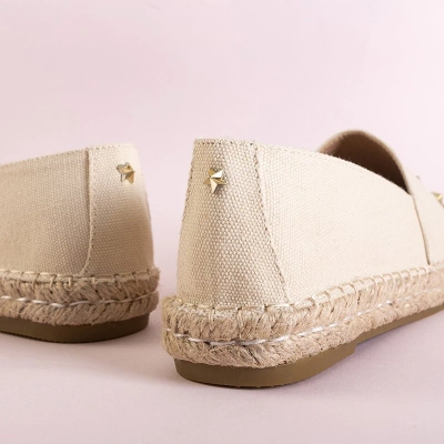 OUTLET Dámské béžové espadrilky s hvězdami Fraus - obuv