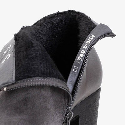 Сірі ботильйони на підборах Chofa - Взуття