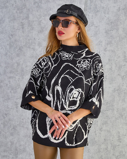 Жіночий светр з тонким принтом Royalfashion