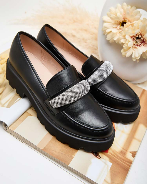 Royalfashion Жіночі мокасини з цирконами Emerne