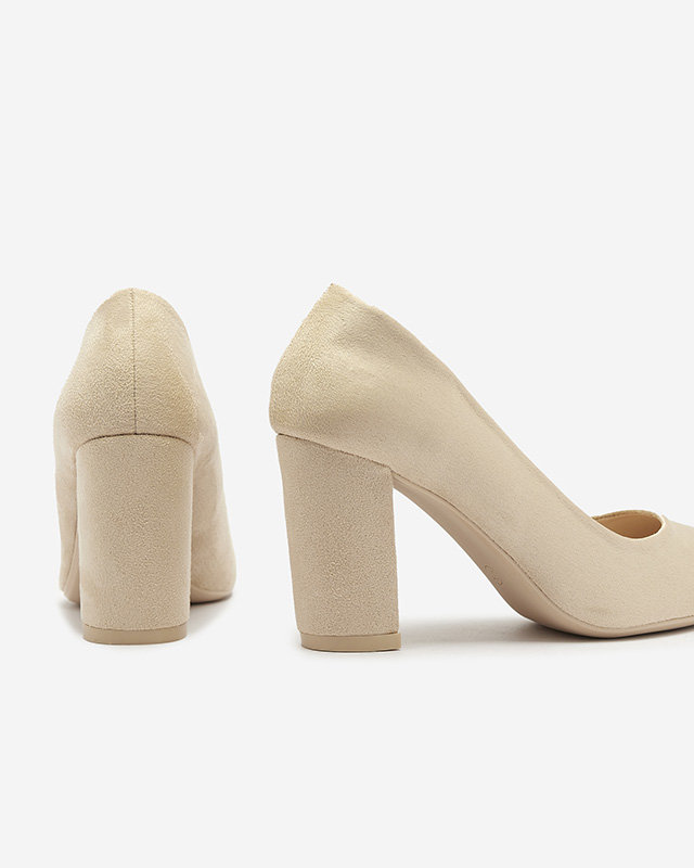 Krémové dámské lodičky z ekokůže Duttos- Obuv