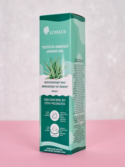 Luxelux Čisticí a zvlhčující pěna na obličej Aloe 150 ml