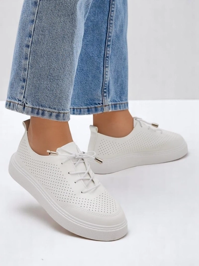 Royalfashion Dámské perforované šněrovací sportovní boty Vaned