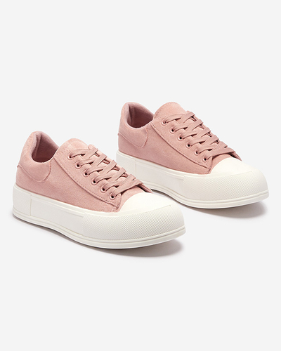 Růžové dámské semišové tenisky Zeobic- Footwear