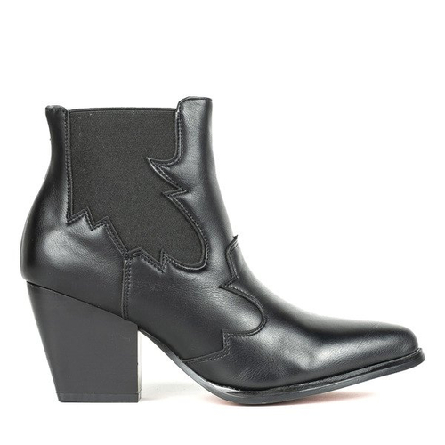 Чорні чоботи на посаді ковбойських чобіт Catenia - Взуття