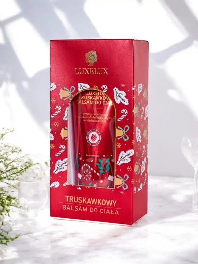 Vánoční tělový balzám Luxelux s vůní jahody 300 ml