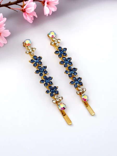 Royalfashion Sponka do vlasů s květinou z kamínků Sparkle Blossom