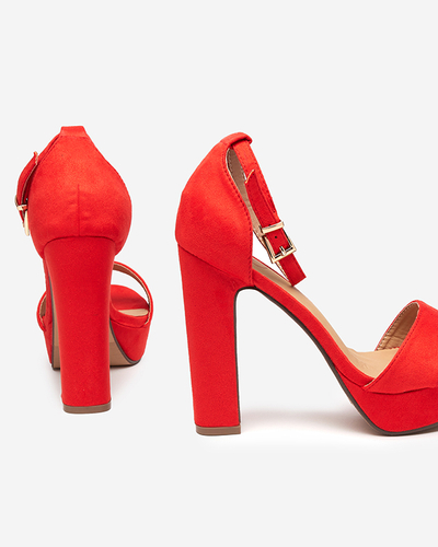 Помаранчеві жіночі босоніжки на вищому каблуці Cerista - Взуття