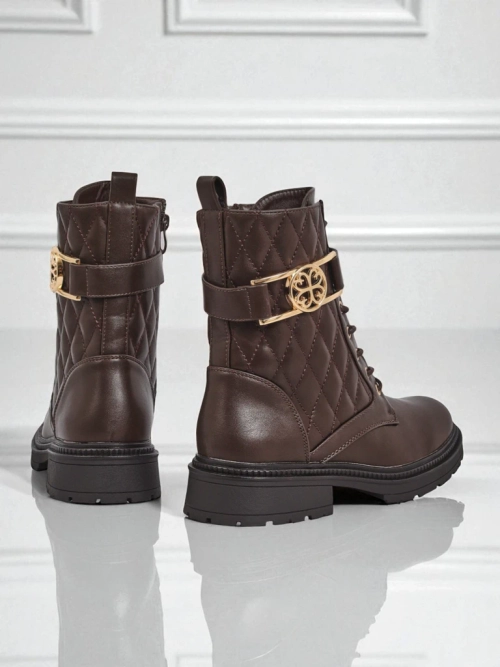 Жіночі стьобані ботильйони з екологічної шкіри Sable Rose