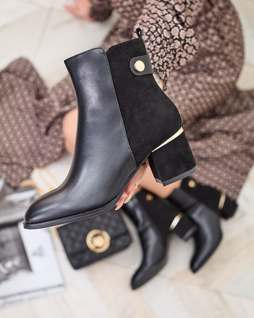 Royalfashion Чорні жіночі черевики на низькому ходу Dogdas