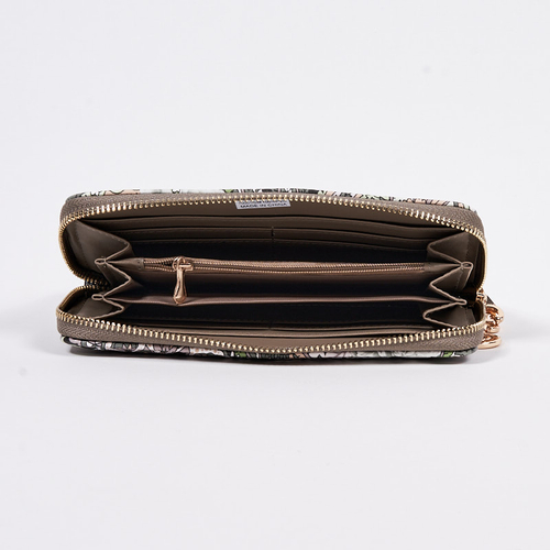 Зелений жіночий великий гаманець з модним візерунком - Аксесуари