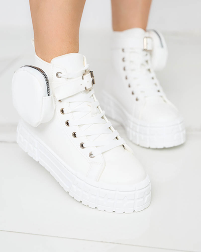 Dámská sportovní obuv z ekokůže v bílé barvě Kolibs- Footwear