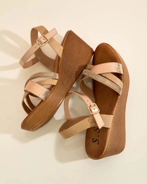 Royalfashion Жіночі босоніжки з цирконами Bozi