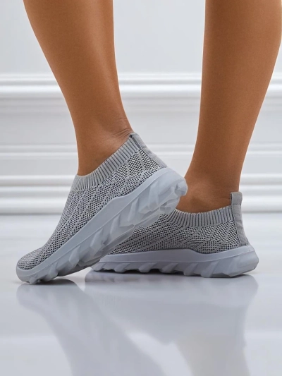 Dámské tenisky holubí šedé Silvana - pohodlné boty slip-on do města