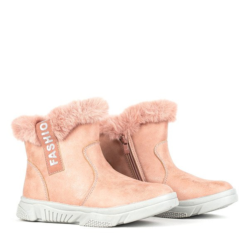 Рожеві дівчачі черевики з хутром Fominna - Взуття