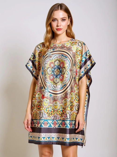 Сукня парео Royalfashion Calista – багатобарвна до колін, поліестер