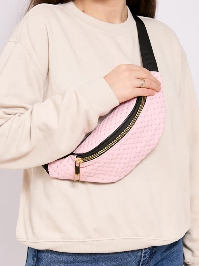 Royalfashion Dámská prošívaná ledvinka s flitry