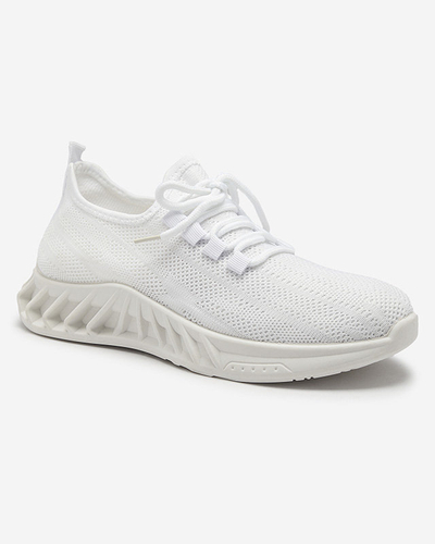 Жіночі тканинні спортивні кросівки білого кольору Acarfi-Footwear