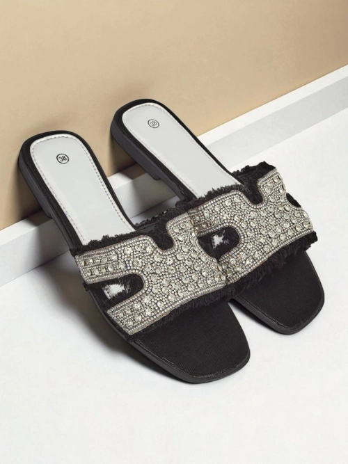 Royalfashion Жіночі босоніжки зі стразами CrystalEase