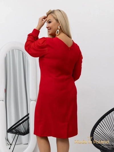 Elegantní dámské mini šaty se síťovanými rukávy Evilla
