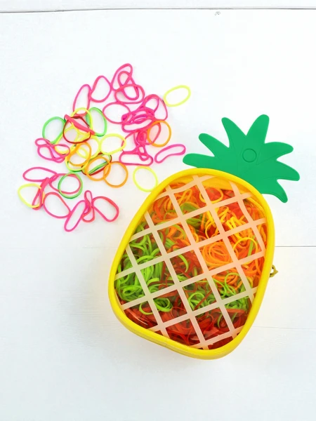 Royalfashion Vícebarevné silikonové gumičky Ananas