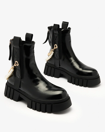 Royalfashion Černé dámské kozačky Zifosca