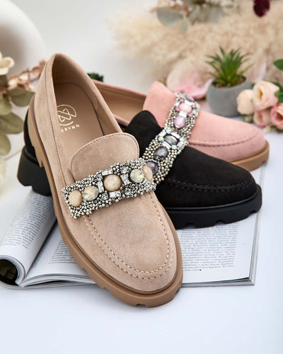 Royalfashion Жіночі мокасини з кольоровими цирконами Nel