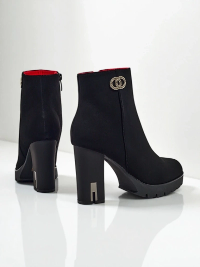 Kotníkové boty Stella Černé Elegantní s Podpatkem