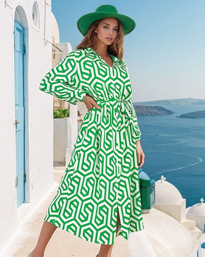 Royalfashion Dámské midi šaty s potiskem