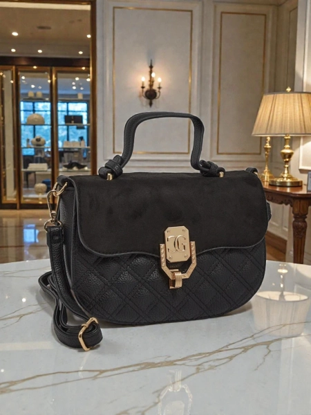 Dámská Kabelka Luna Černé Kožené Elegantní pro Každodenní Nošení