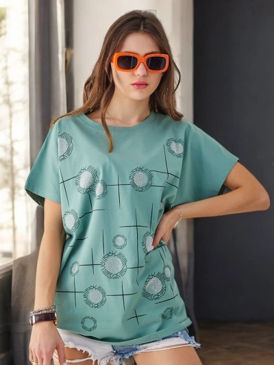 Dámské bavlněné tričko Royalfashion s potiskem
