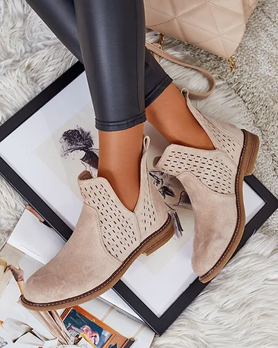 Royalfashion Dámské semišové kozačky eko Ovilla