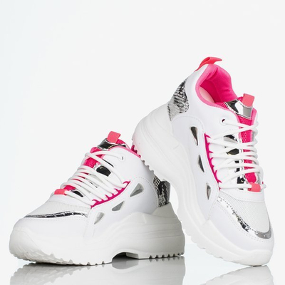 Білі жіночі кросівки на грубій підошві Gisela