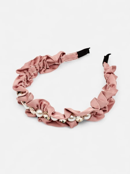 Royalfashion Čelenka do vlasů s řasením a perličkami