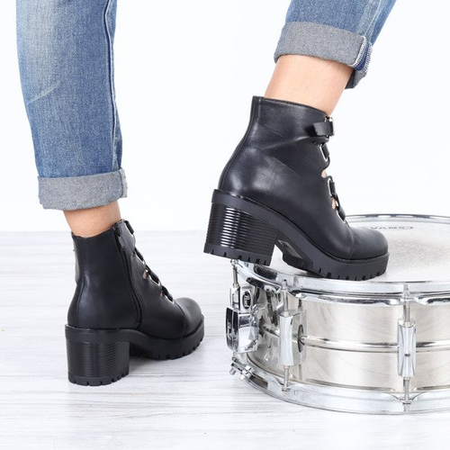 Czarne botki Debbie - Obuwie