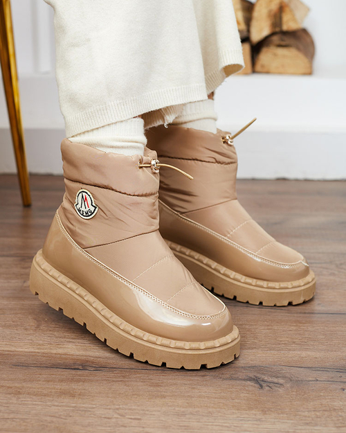 Royalfashion Жіночі черевики-сліпони для снігу коричневого кольору Ireda