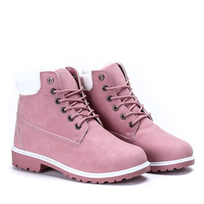 Ocieplane trapery w kolorze różowo- białym Ellea - Obuwie