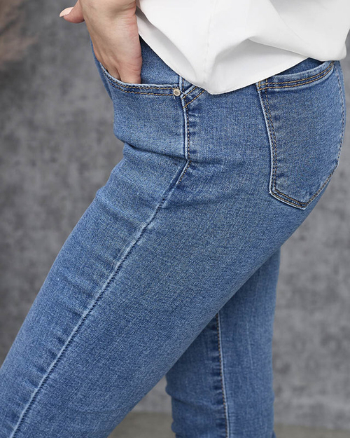 Сині жіночі джинси-дудочки пуш ап - Одяг