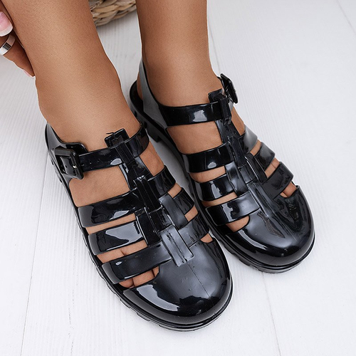 Чорні жіночі гумові сандалі Gladisy