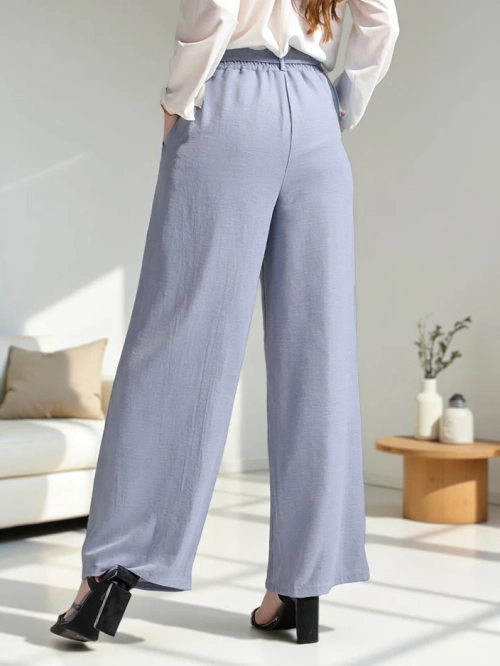 Royalfashion Широкі жіночі брюки з поясом