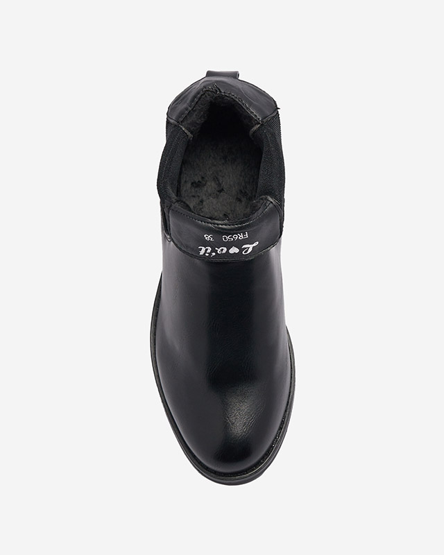 Černé dámské kozačky a'la sztyblety Novos- Obuv