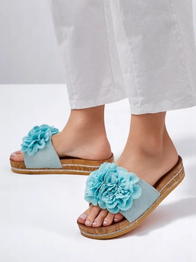 Royalfashion Ženské žabky s květinami Focce